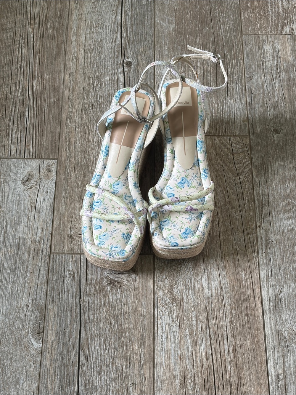 Dolce Vita floral print wedge sandals LSF vibes Sz 9 LN